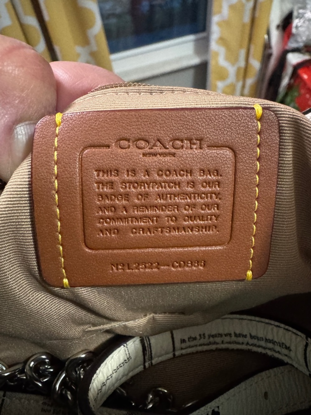 COACH Brown Signature Crescent jacquard  Bag Floral Embroidery Emily new - Picture 6 of 6